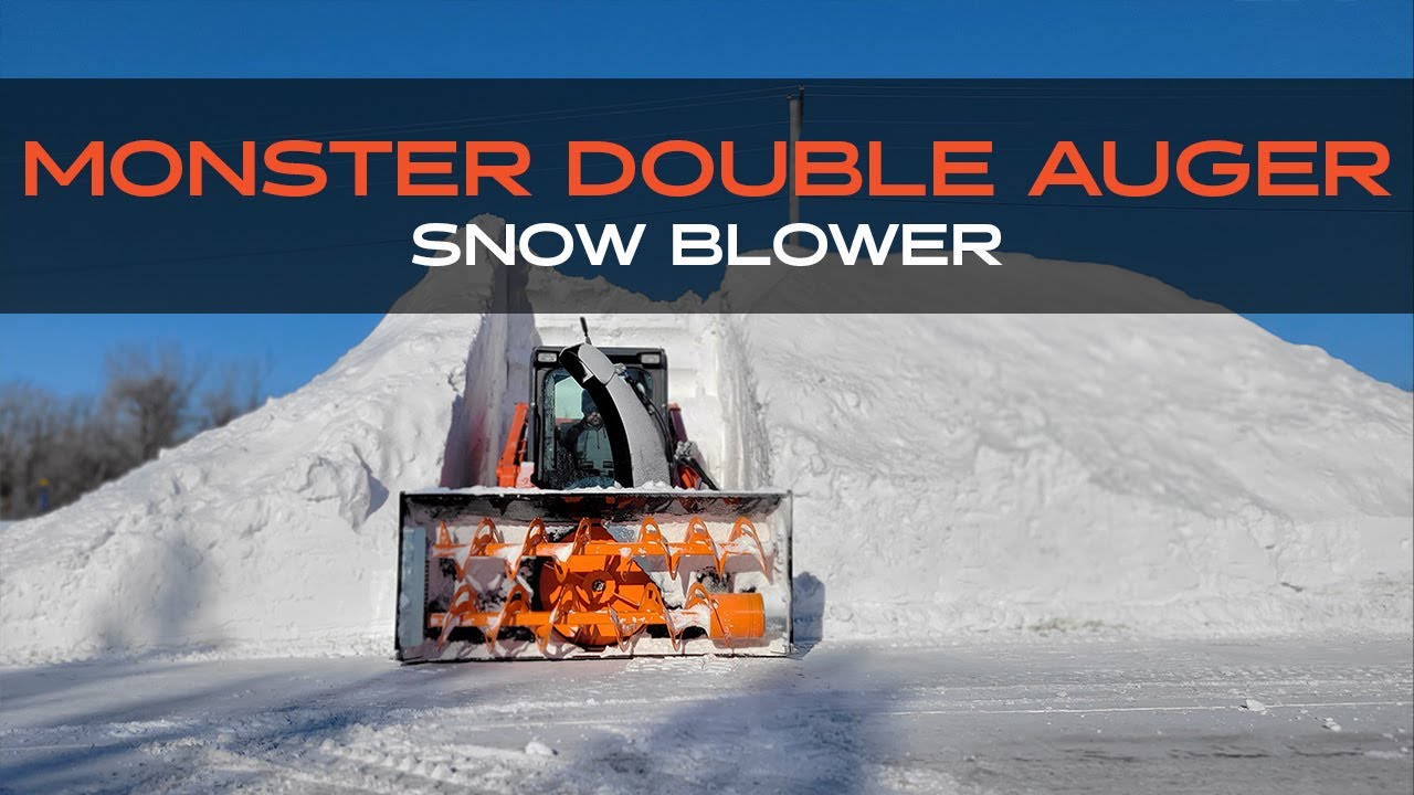 This Snowblower is a MONSTER - Skid Pro Double Auger Snowblower