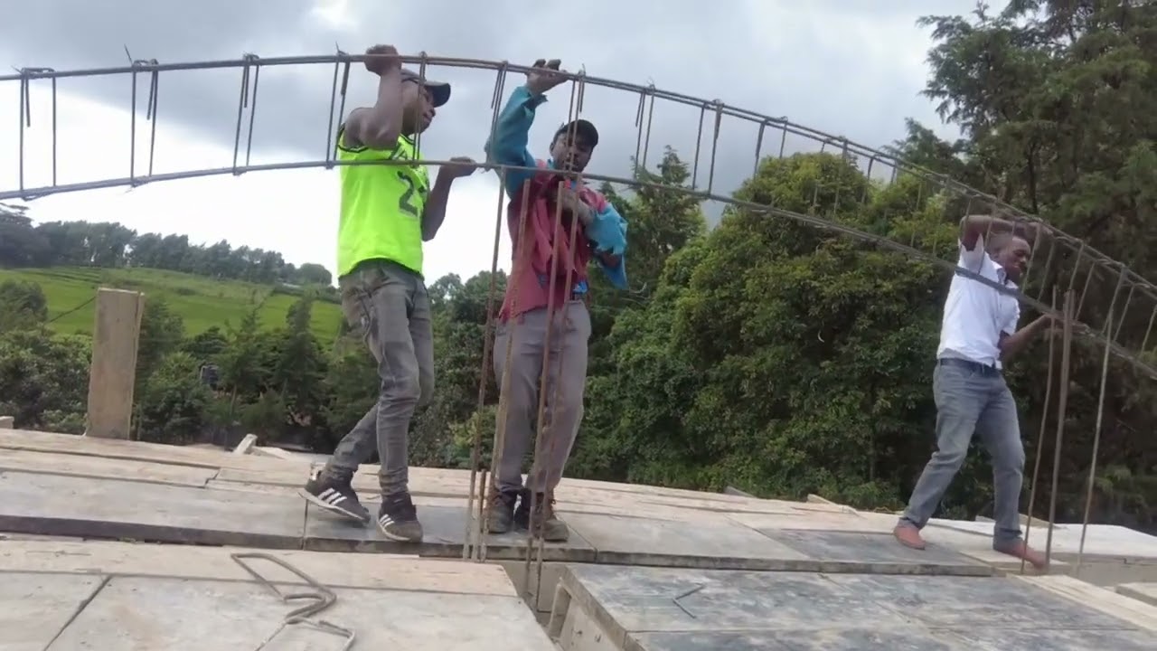 Building A Home In Kenya Africa Ep 36 - Rooftop Slab : SteelFixing