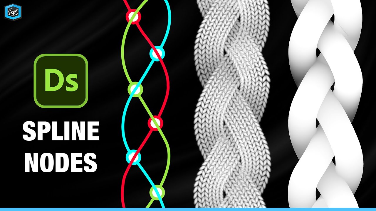 Substance Designer: Using Spline nodes to create and edit curved shapes | knit fabric | shift 4 cube