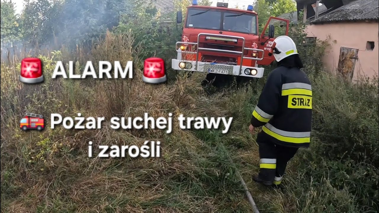 🚨 ALARM - Pożar suchej trawy i zarośli 🚒