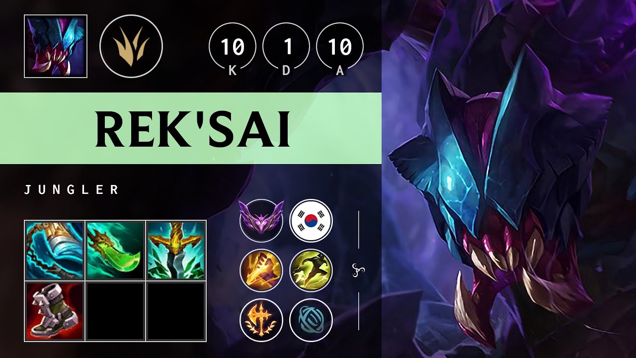 Rek'Sai Jungle vs Pantheon - KR Master Patch 25.10