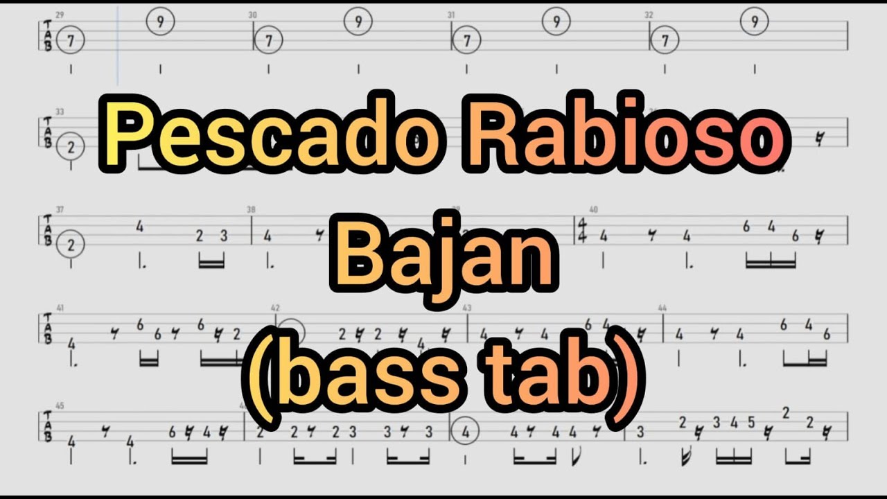 Pescado Rabioso - Bajan (bass tab)