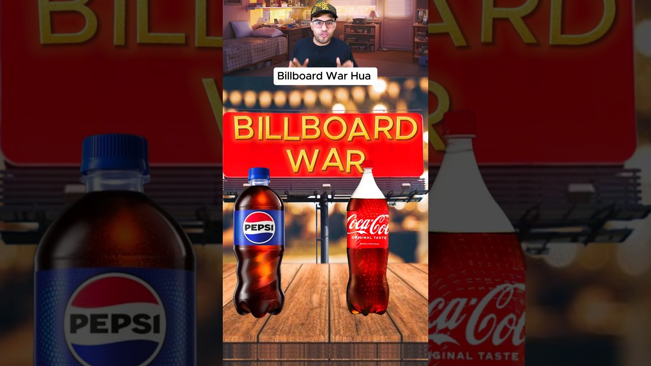 Pepsi & Coca Cola Billboard War #shorts #shortvideo #business #marketing
