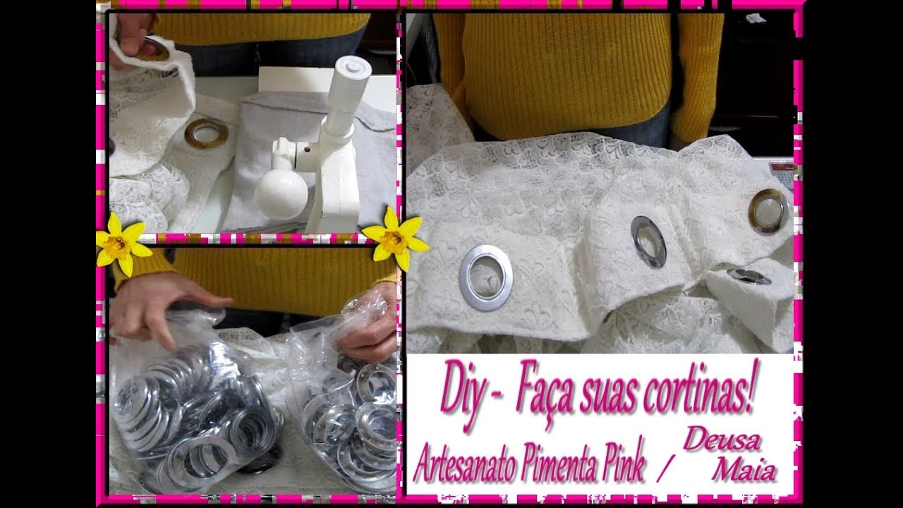 DIY - Como Colocar  Ilhós Em Cortina?