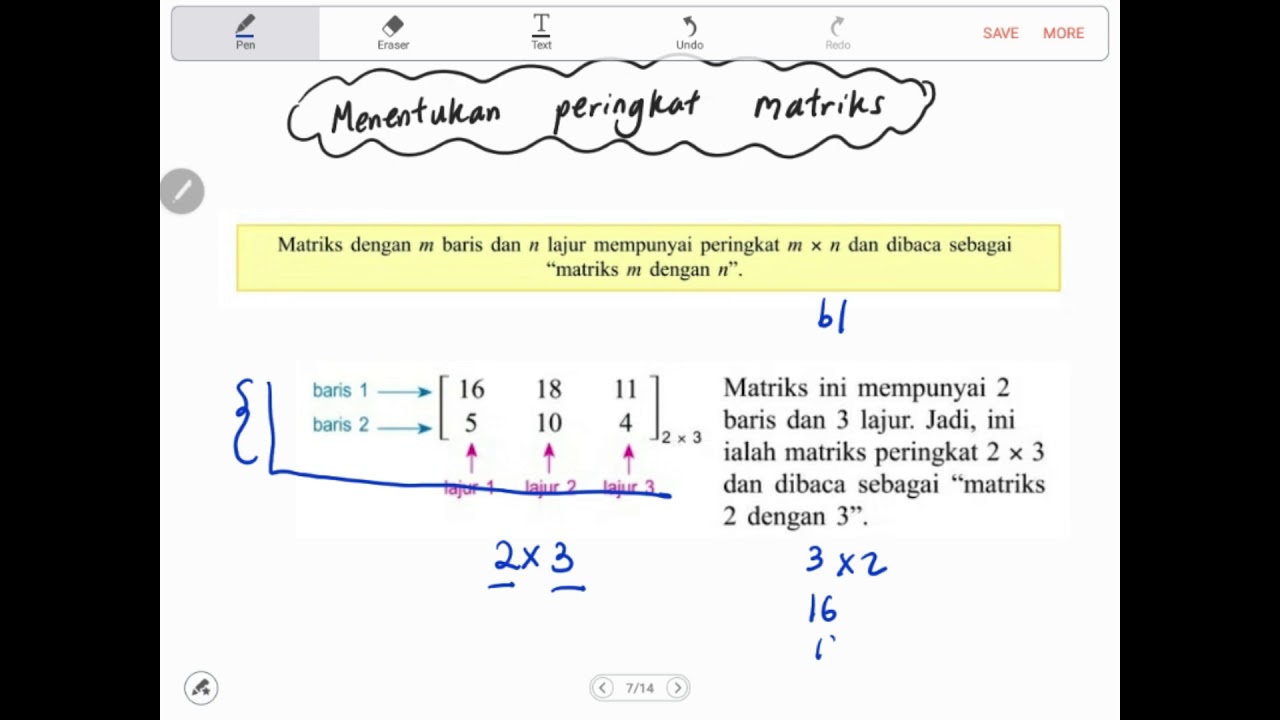 Bab 2 (part 1) Matematik Tingkatan 5: 2.1 Matriks