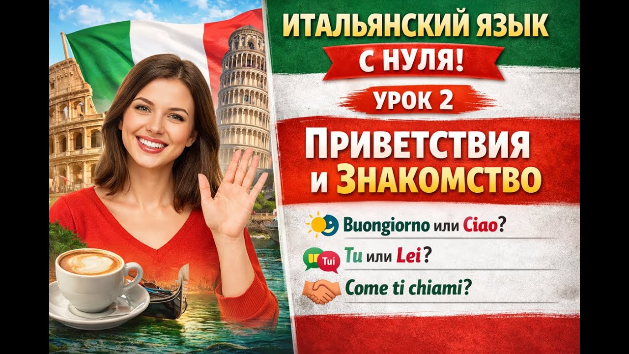 Итальянский за 5 минут. Урок 2. Экспресс-уроки Italiano. Приветствие и знакомство