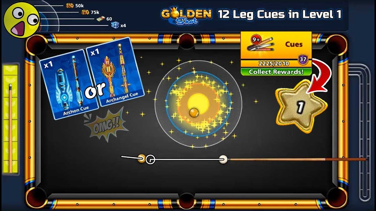 8 ball pool Legendary Cues Unlock in level 1 😨 Golden shot