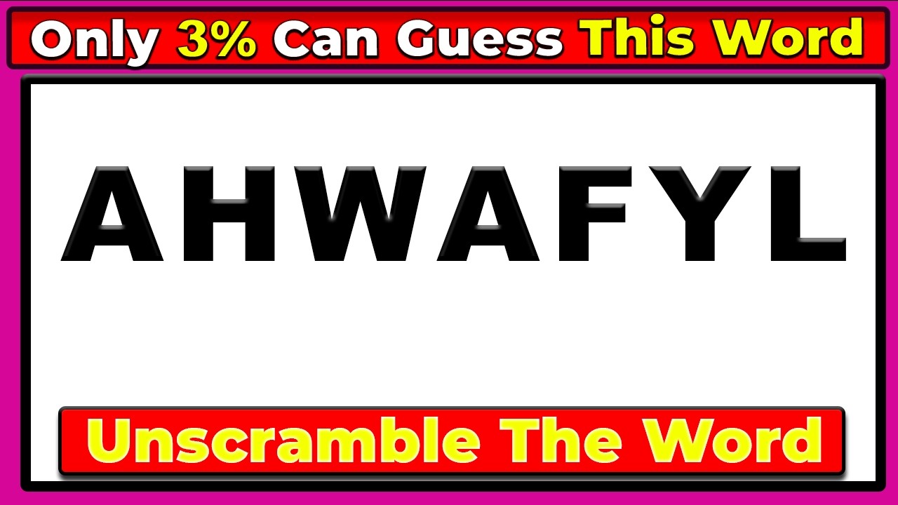 Unscramble the 7 Letter Word in Record Time - Guess the Word Challenge 76