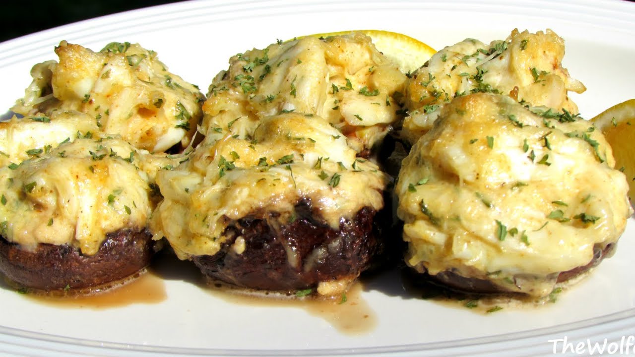 Crab Stuffed Mushrooms - NO BREADING OR FILLER (Low Carb Recipe)