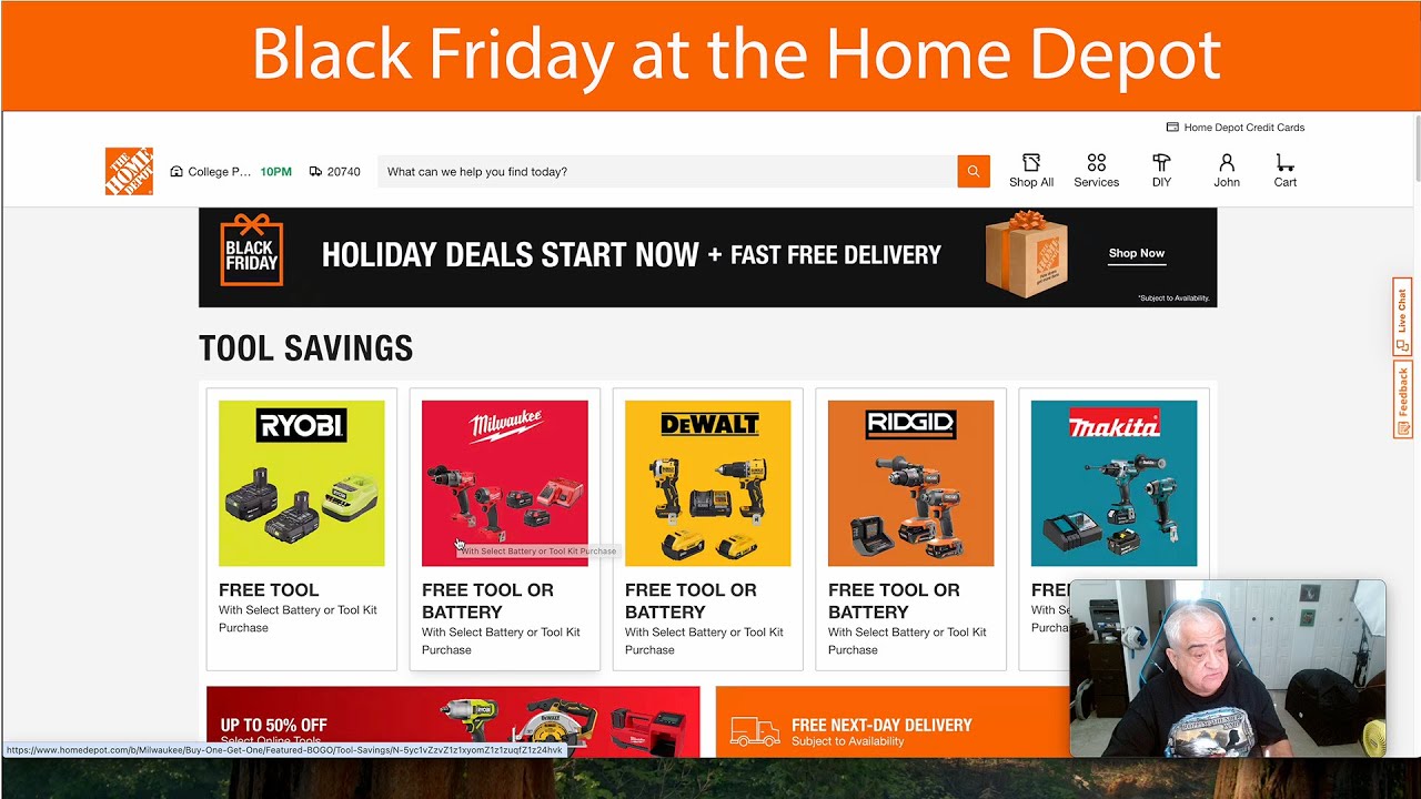 Черная пятница в Home Depot...