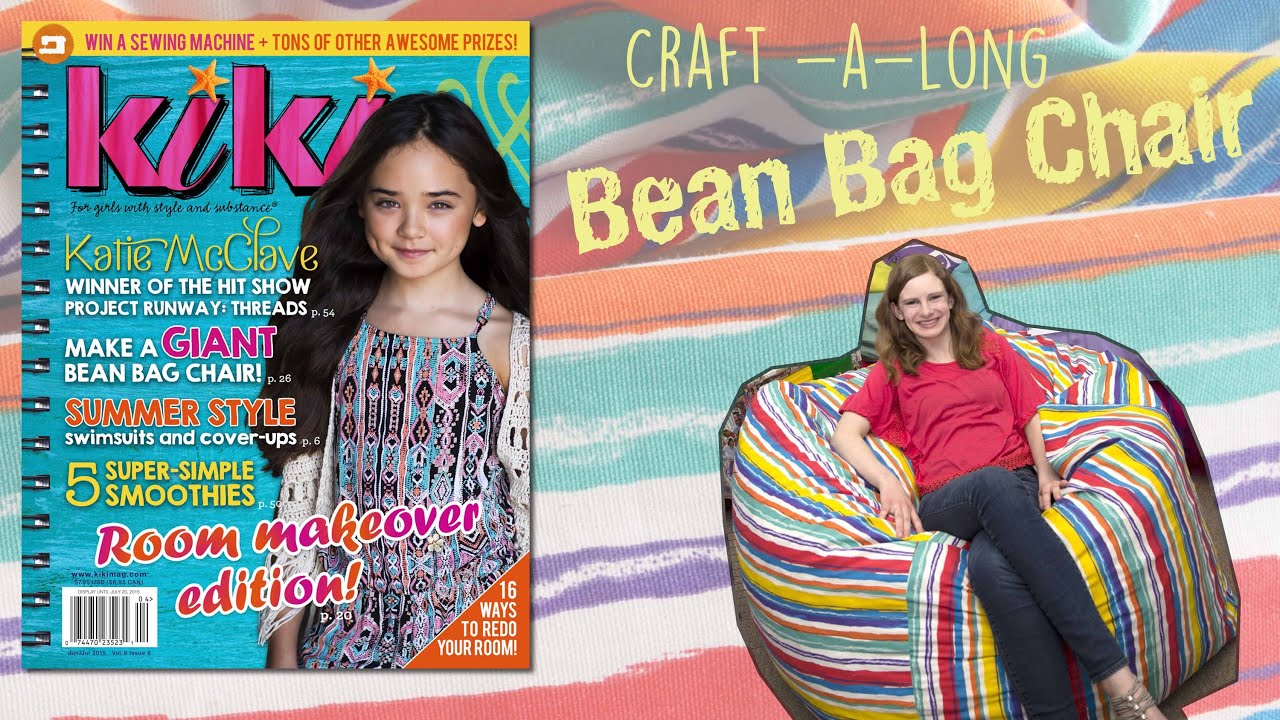 DIY Large Bean Bag Chair presented by Kiki Magazine