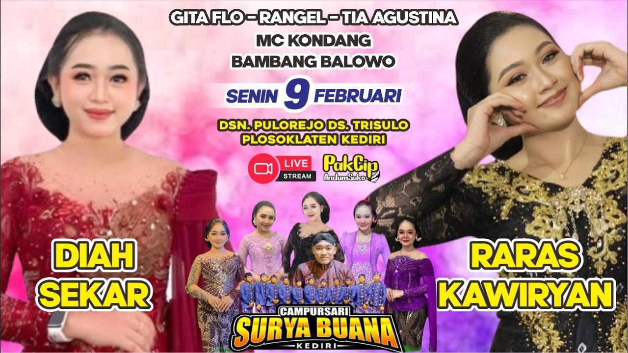 liVE Campursari SURYA BUANA BT. DIAH SEKAR ||09-02-2026|| Pulerejo  Trisulo Plosoklaten Kediri
