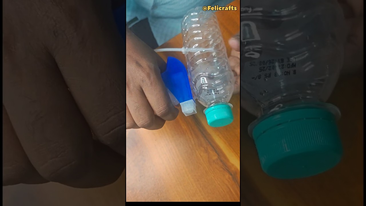 Easy recycled water spray gun with bottle. ♻️✨ 