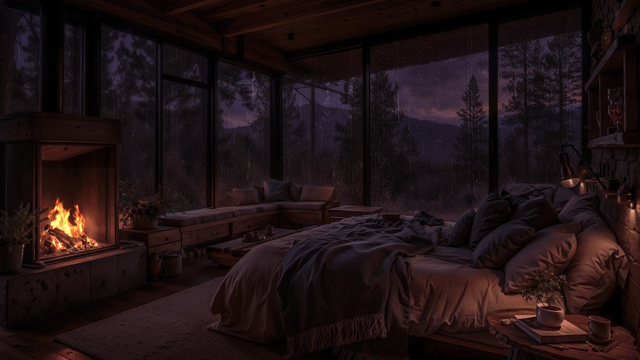 Serenidad de Lluvia en Cuarto del Bosque | Sonido Natural para Descanso Profundo