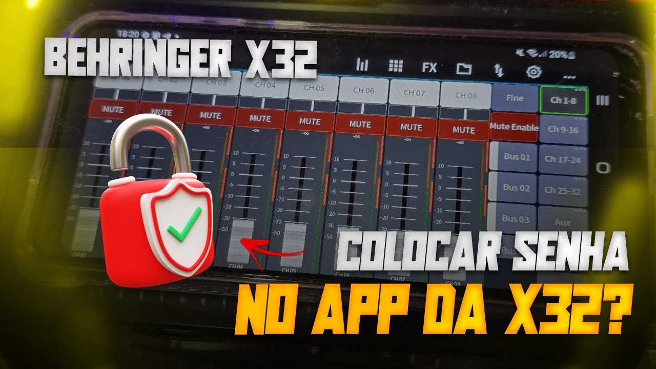 Behringer X32 | Como colocar senha no app da mesa? | Atualizado 2025 | Tutorial