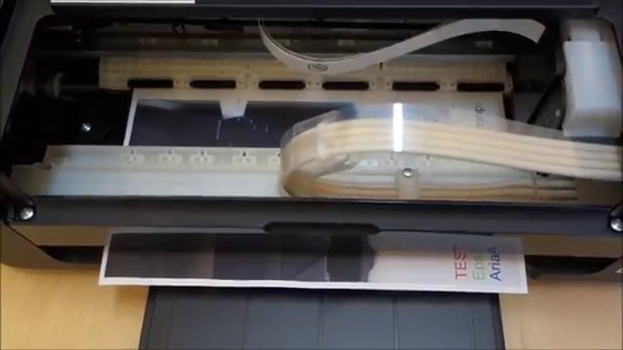Epson L310 test druku i napełnianie tuszem