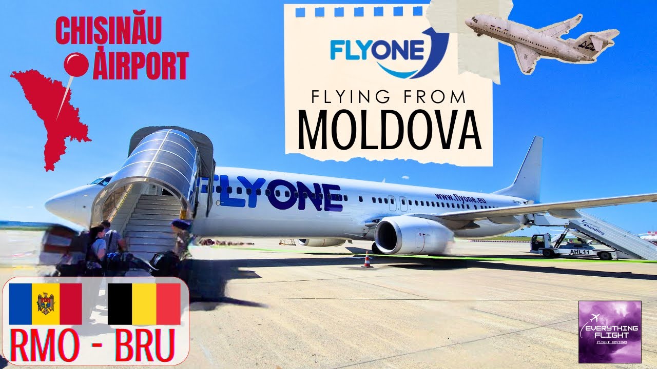 FLYING FROM THE UKRANIAN BORDER | Boeing 737-9KV(ER) | FlyOne | Chișinău (RMO) x Brussels (BRU)