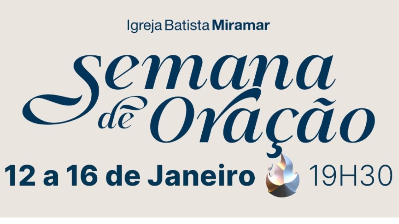 Semana de oração - Pr. Manoel Pedro Jr. [AO VIVO 19:30H] - Sexta-feira 16/01/2026