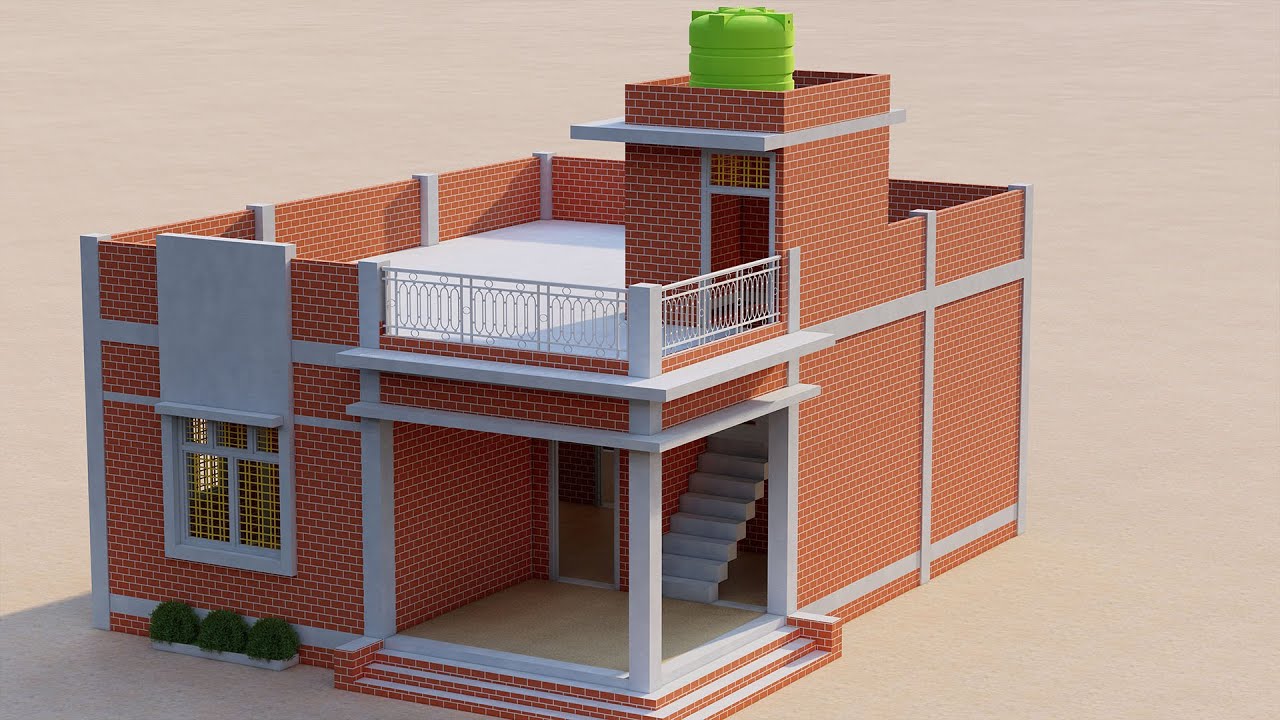तीन कमरे के साथ पूरी जानकारी का मकान,3 Bedroom Village House Design,Best House Design
