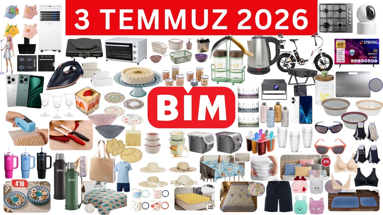 BİM 3 TEMMUZ 2026 KATALOĞU RESMİ AKT&Uuml;EL &Uuml;R&Uuml;NLERİ | BİM'DE BU HAFTA NELER VAR?