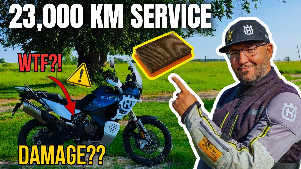23,000 KM Husqvarna Norden Service – Airbox Inspection & Surprises