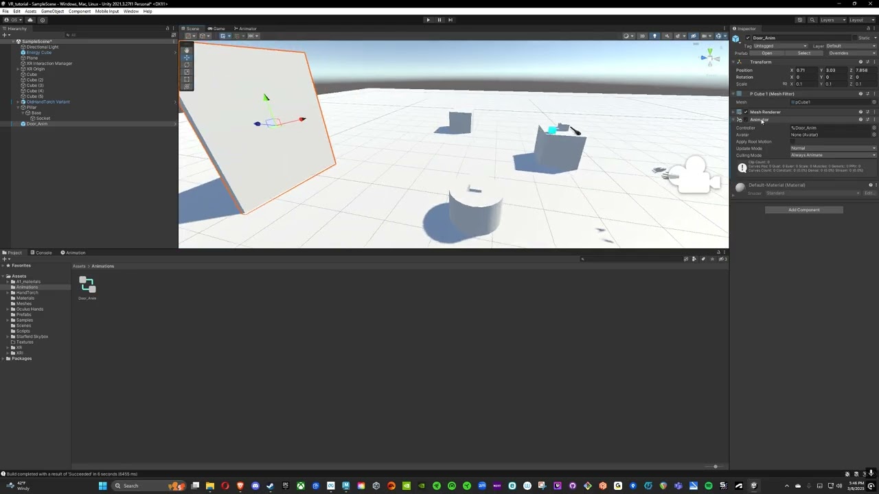 9 VR Setup: Triggering Animations Using Unity XR Interaction Events