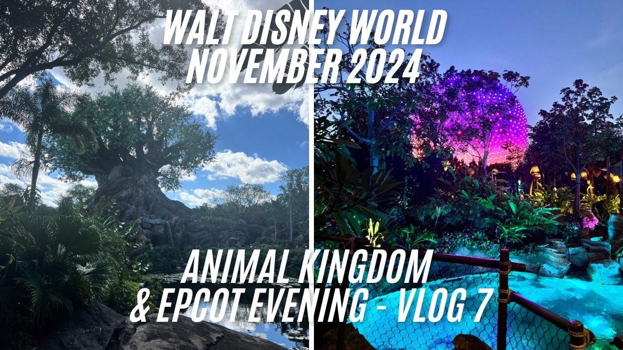 WALT DISNEY WORLD VLOG! Animal Kingdom & Epcot Evening - Vlog 7