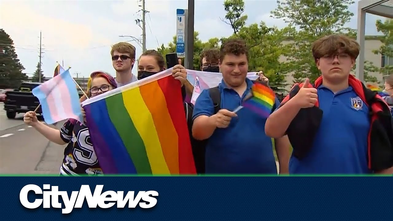 Catholic students stage walkout in York Region over board's refusal to fly the pride flag