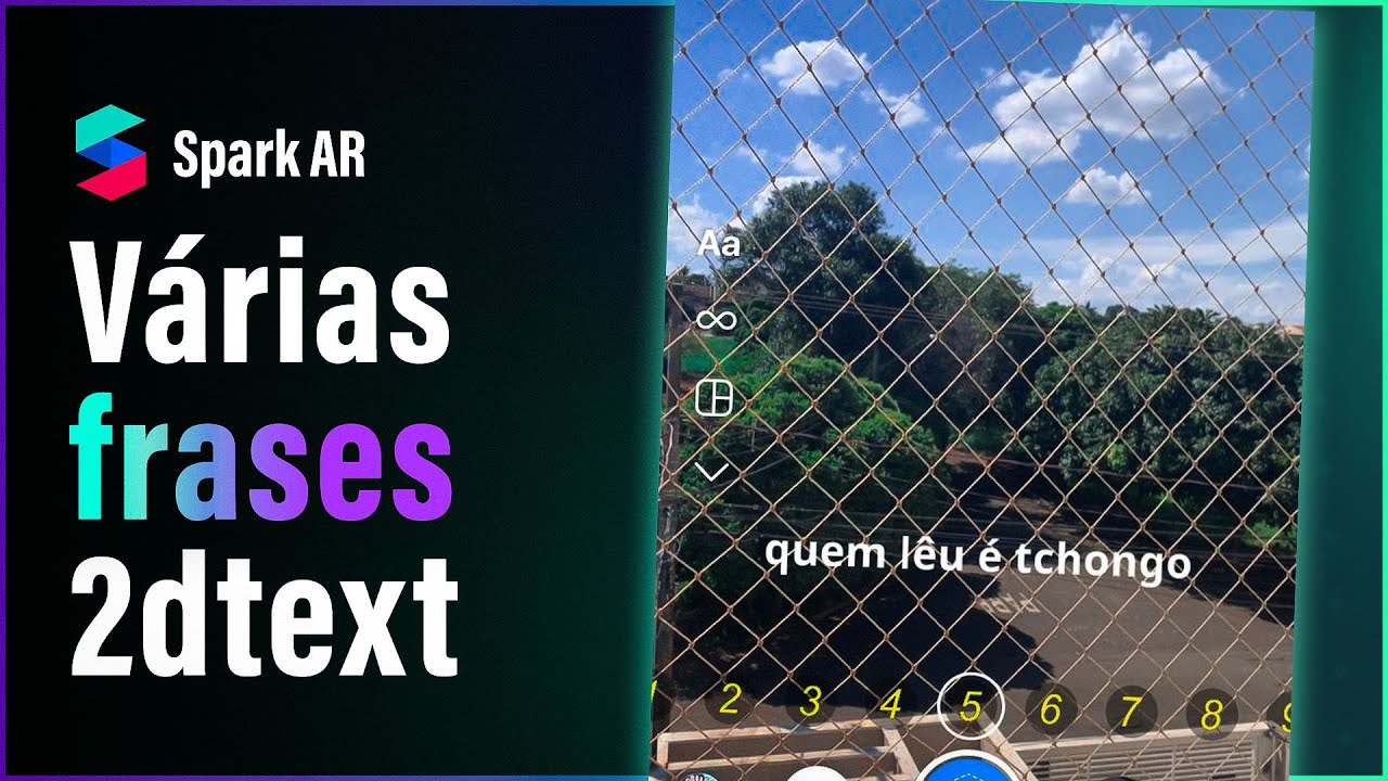 Várias frases em um filtro usando texto do Spark - Spark AR Tutorial