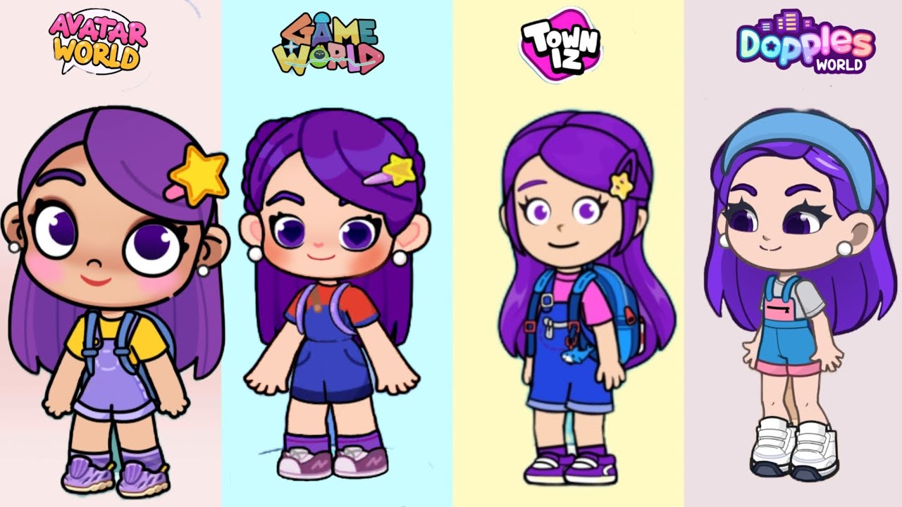 Purple 💜 Star Inspired Look In 4 Gameplay#pazu #avatarworld #gameworld #dopples