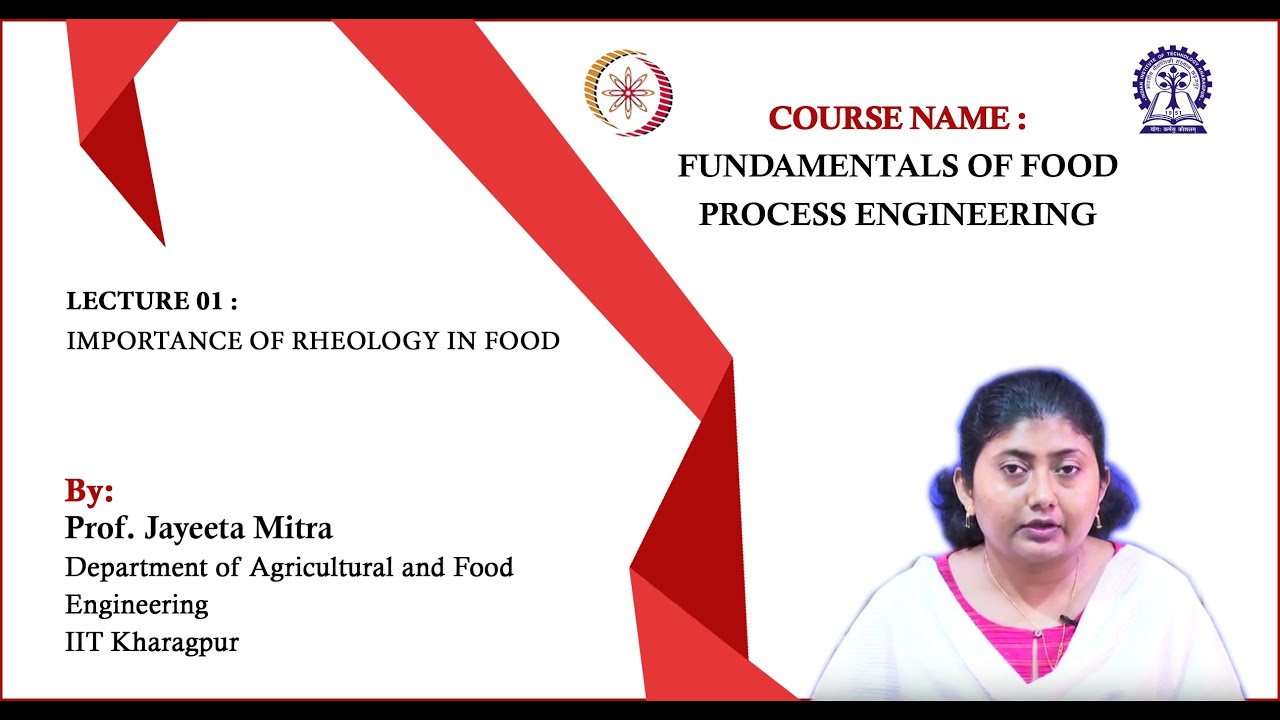 Lecture 1:IMPORTANCE OF RHEOLOGY IN FOOD