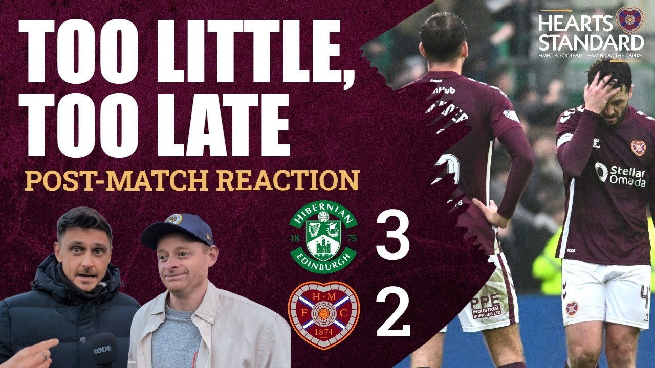 РЕАКЦИЯ | «Хиберниан» 3-2 «Хартс» | Позднего рывка оказалось недостаточно в слабой игре эдинбургс...