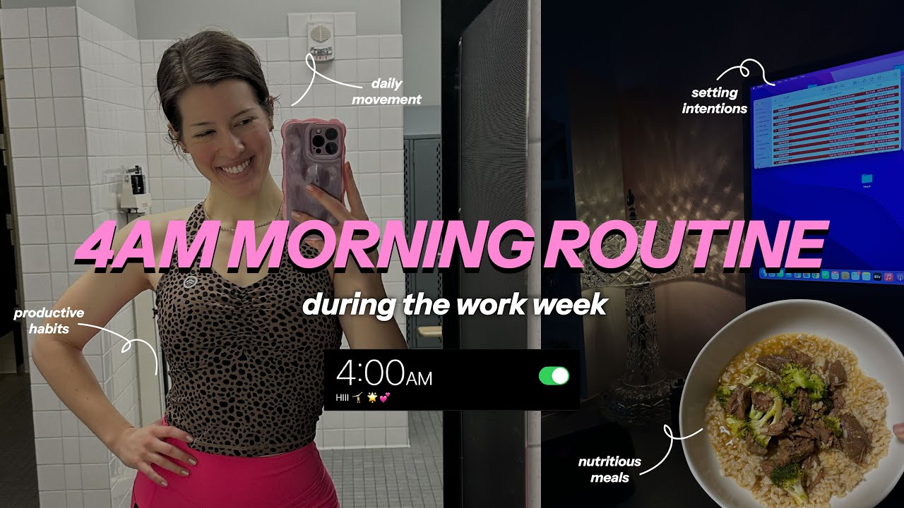 MY 4-8 BEFORE MY 8-4 + tips to wake up earlier ♡