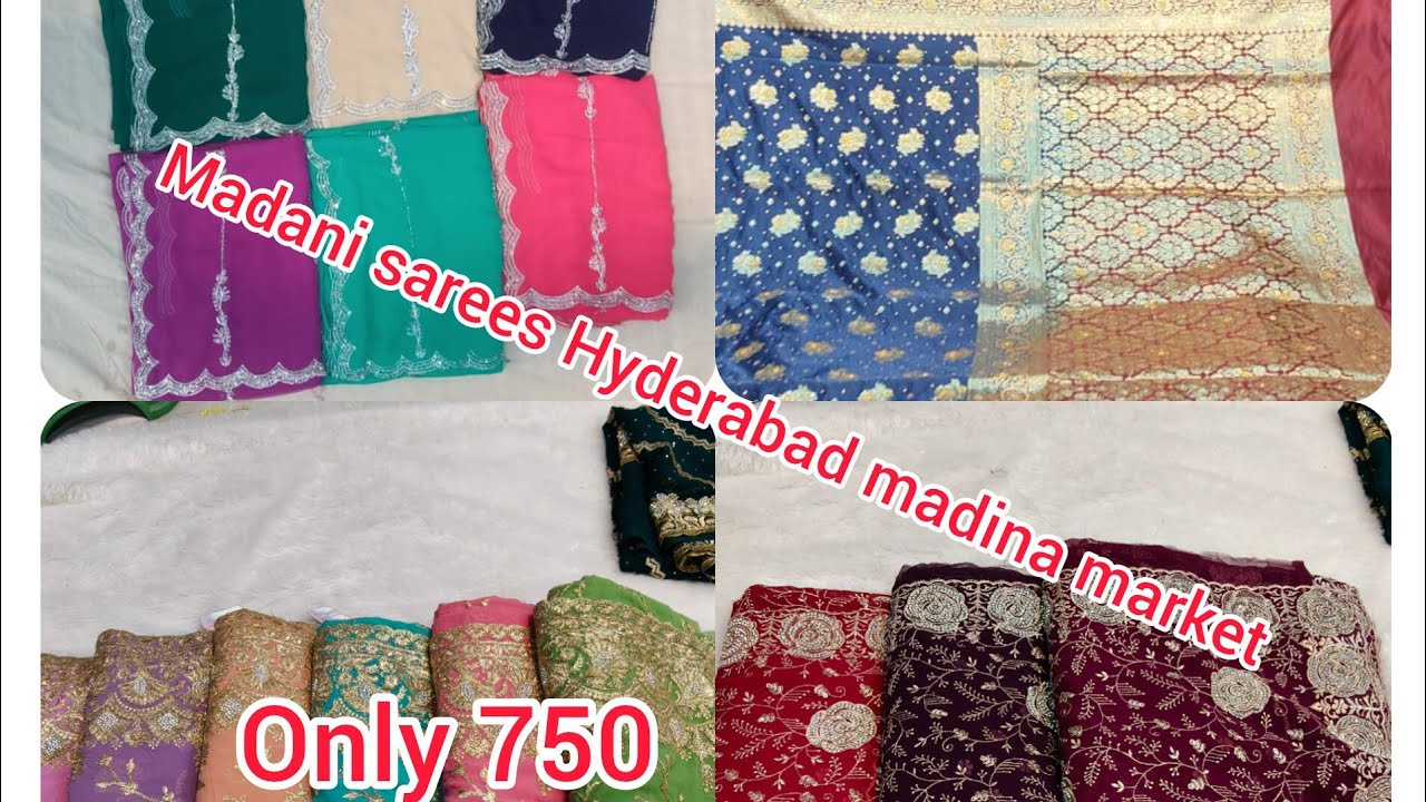 Madani sarees Hyderabad madina market like and share my channel YouTube 👍💥👈 standing plus 750,,🤗🙋💥👈