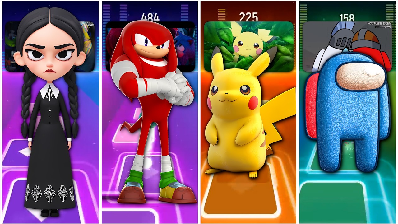 WEDNESDAY 🆚 SONIC 🆚 PIKACHU 🆚 AMONG US