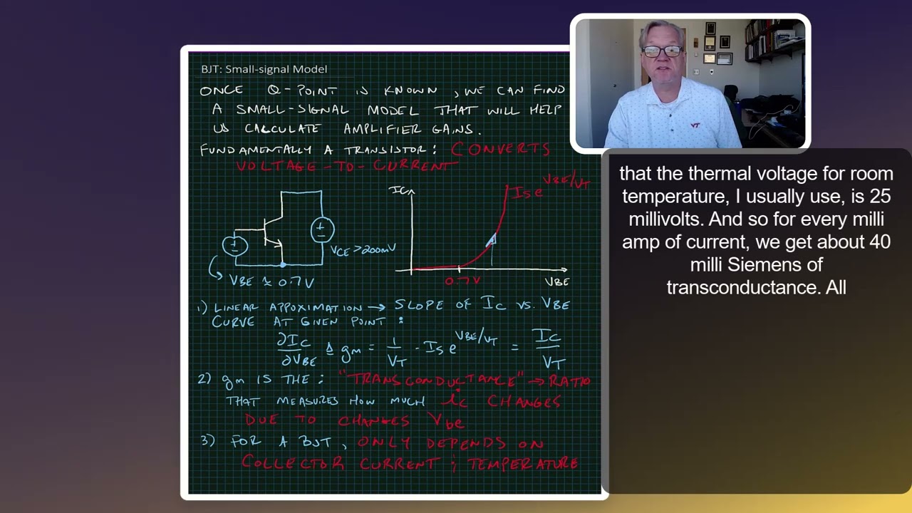 Analog Electronics - Lecture 2C - Small signal Models