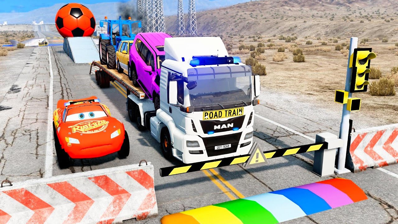 They Left McQueen… and He SURVIVED 😱 Train Destroyed the Flatbed | BeamNG #18