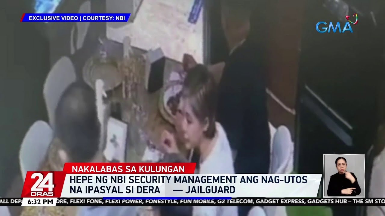 Hepe ng NBI Security Management ang nag-utos na ipasyal si Dera — Jailguard | 24 Oras