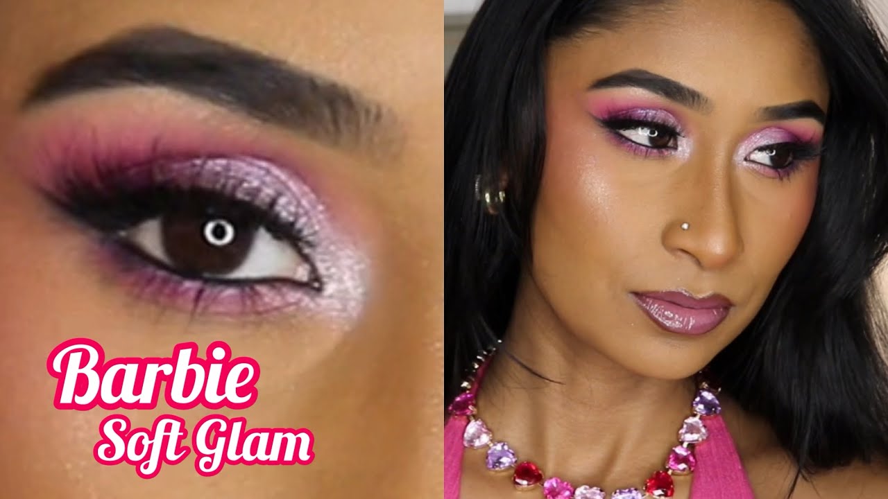 Pink Soft Glam 💕 Barbie Inspired Date Night Makeup