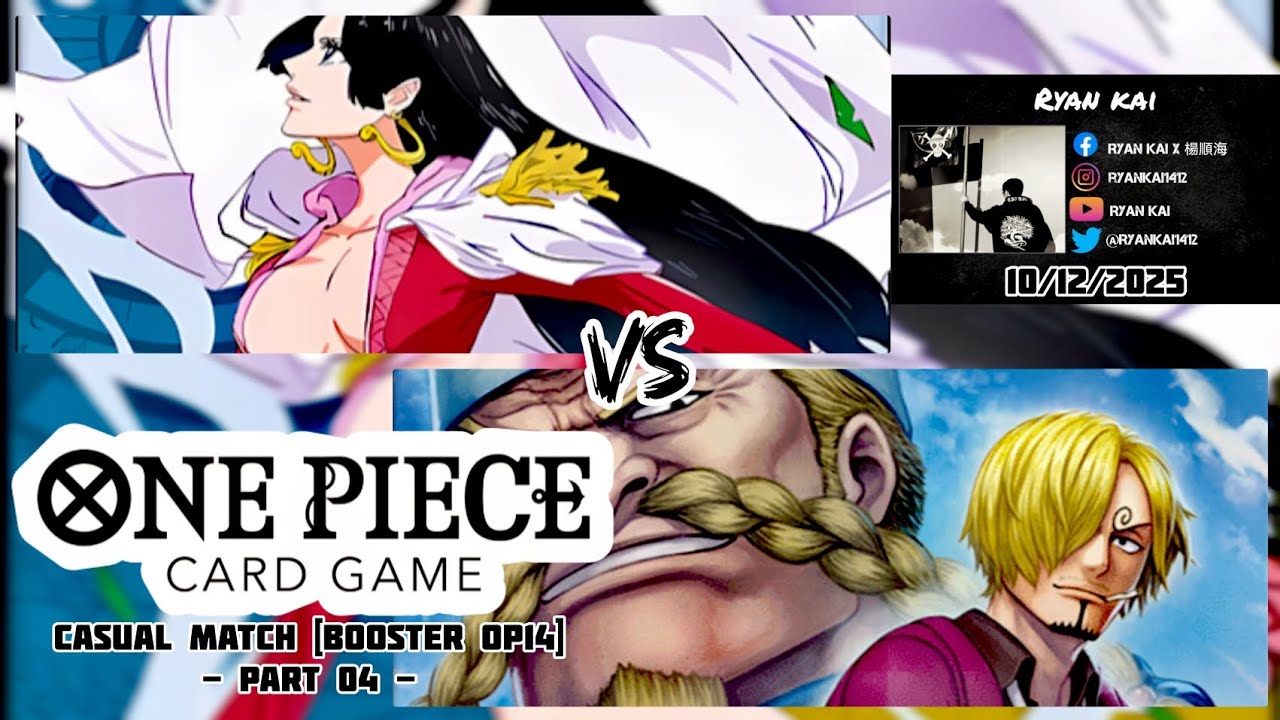 Набор карточных матчей One Piece: OP14 (Часть 4) - Боа Хэнкок против Санджи.