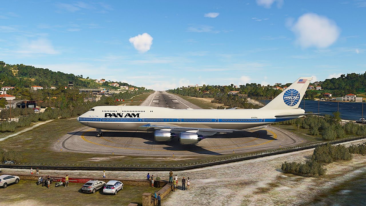 Unbelievable! See the B747 PANAM takeoff EPIC Island Climb from a New Angle at skiathos Airport