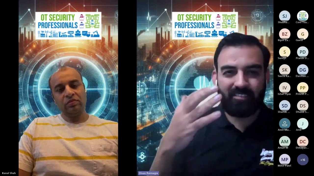 Talk on OT Cyber Security with Mr Krunal from OT Security Professionals