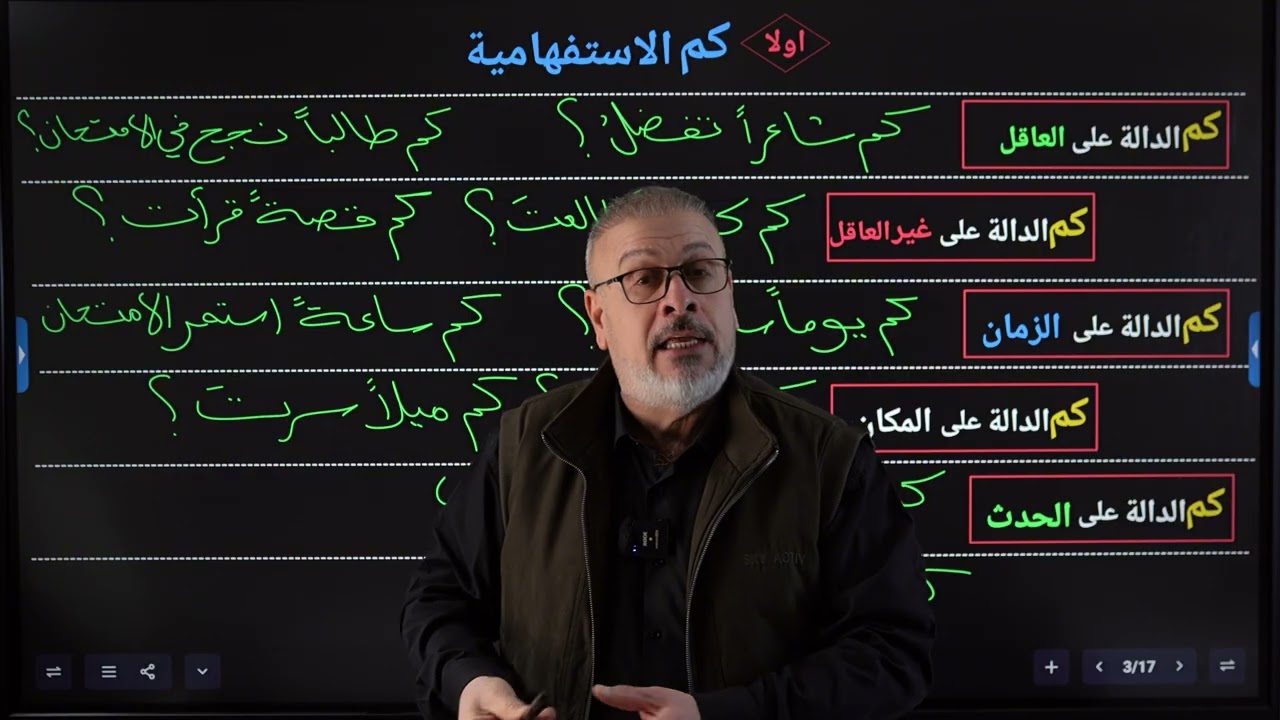 الاستاذ ماهر الالوسي / المراجعة المركزة لاسلوب الاستفهام / المحاضرة السابعة