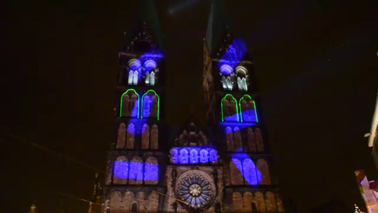 Lasershow am St. Petri Dom ;)