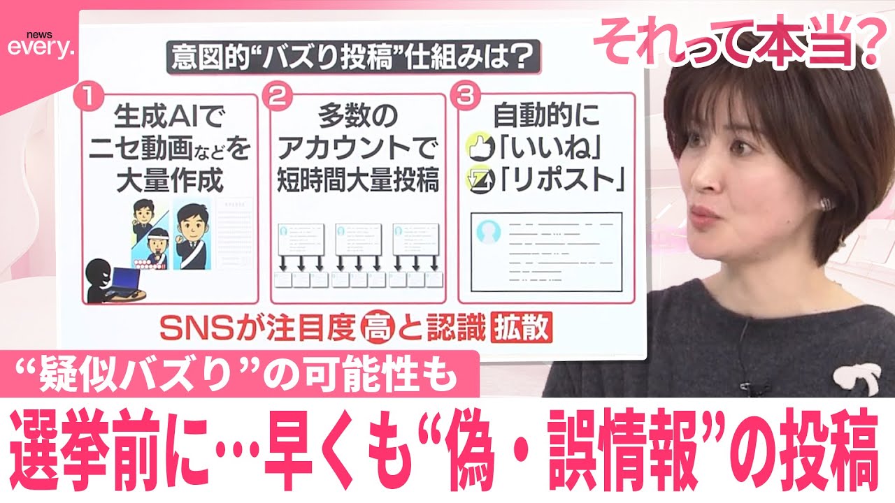 【それって本当?】「そのバズりって本当？」“疑似バズり”の可能性も  選挙前に早くも“偽・誤情報”の投稿