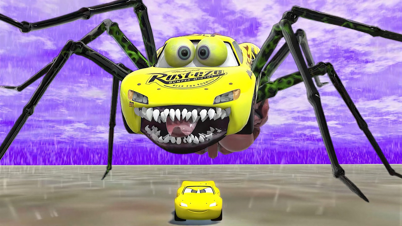 Epic Escape From Lightning McQueen Eater Giant Spider Monsters in BeamNG.Drive #30