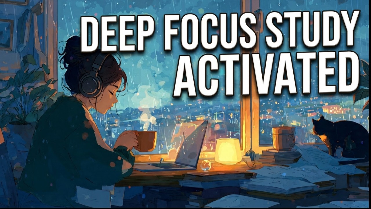 1 Hour study with me [pomodoro] 📚 1 hours of lofi focus study music