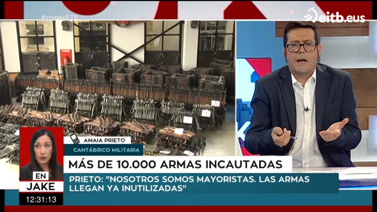 Amaia Prieto: 'Recibimos y vendemos armas inutilizadas'