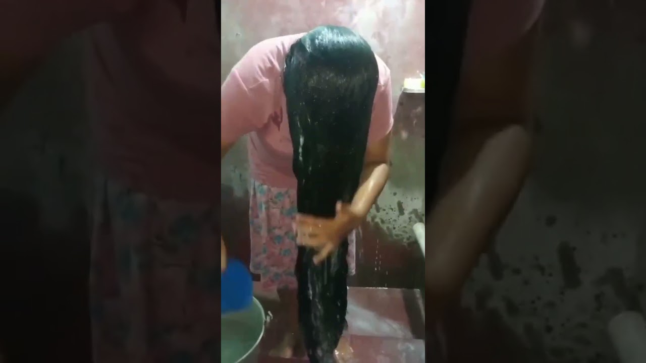 Groth # long#, hair 💕wash 🥰🥰my sister👭😘 part 2
