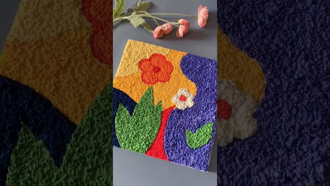 Beautiful paper mache Wallart @Simplyartncraftshala #drawing #art #painting
